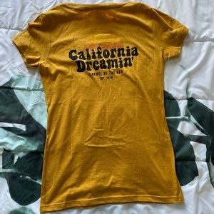 “California Dreamin’ “ Mustard T-shirt